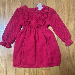 Cynthia Rowley Sparkly red sweater dress (6-9 months)